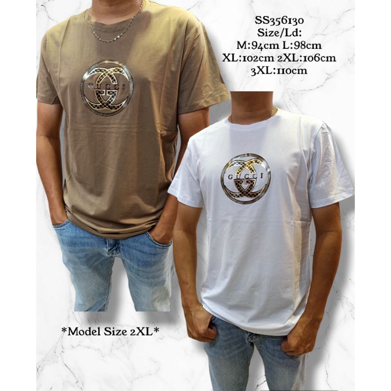 T-shirt Pria Dewasa kaos import premium tulisan gucci