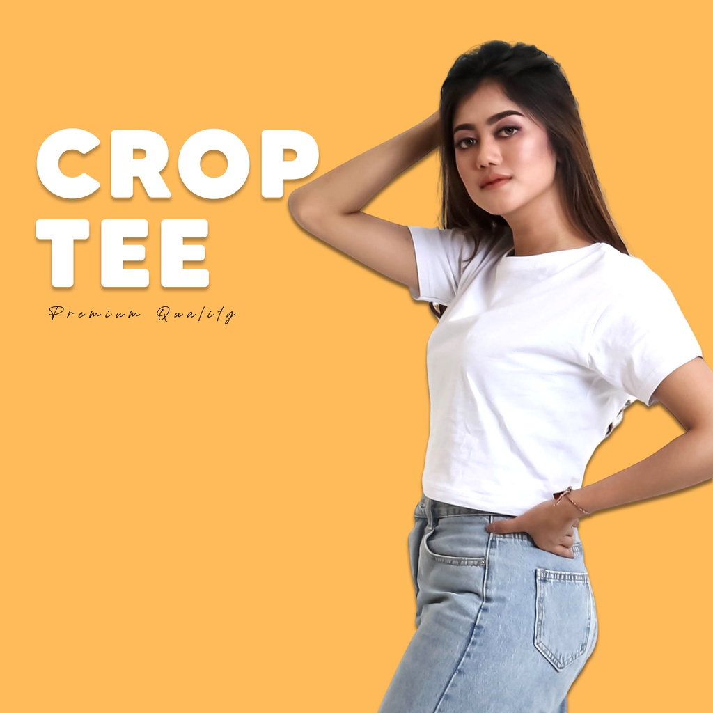 Crop Top Lengan Pendek/ kaos crop top wanita