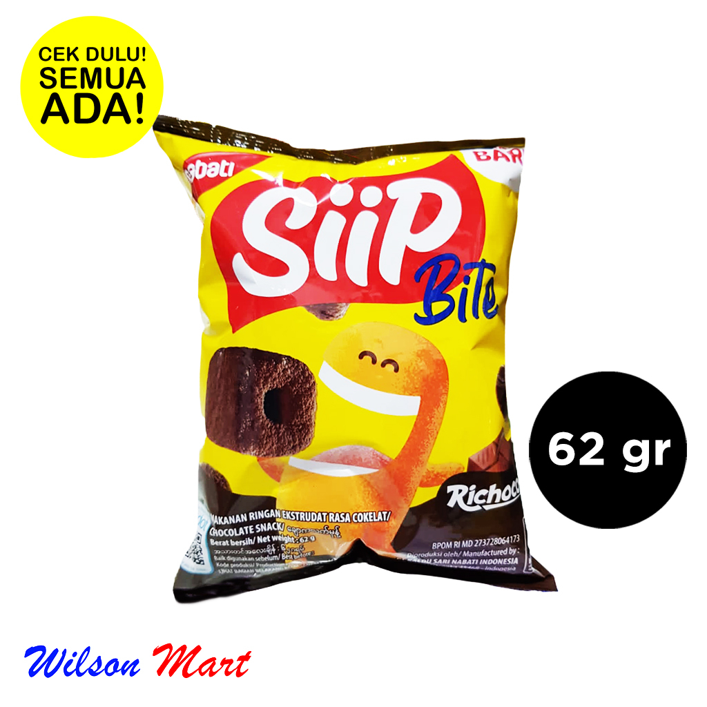 

NABATI SIIP BITE CHOCOLATE RICHOCO 62 GRAM COKLAT