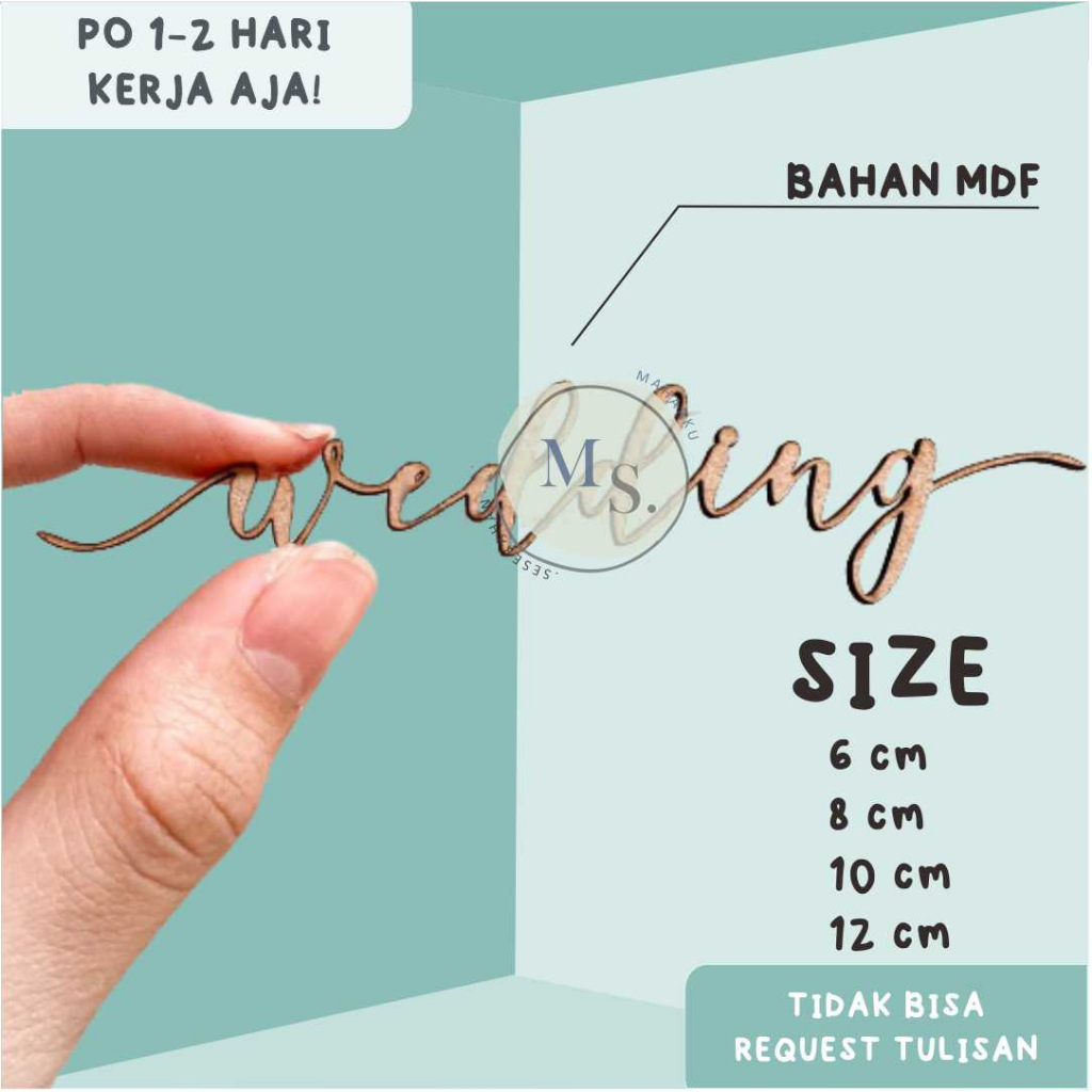READY TULISAN WEDDING LATIN BAHAN  Kayu MDF Chipboard tulisan kayu the wedding ukiran hiasan mahar r