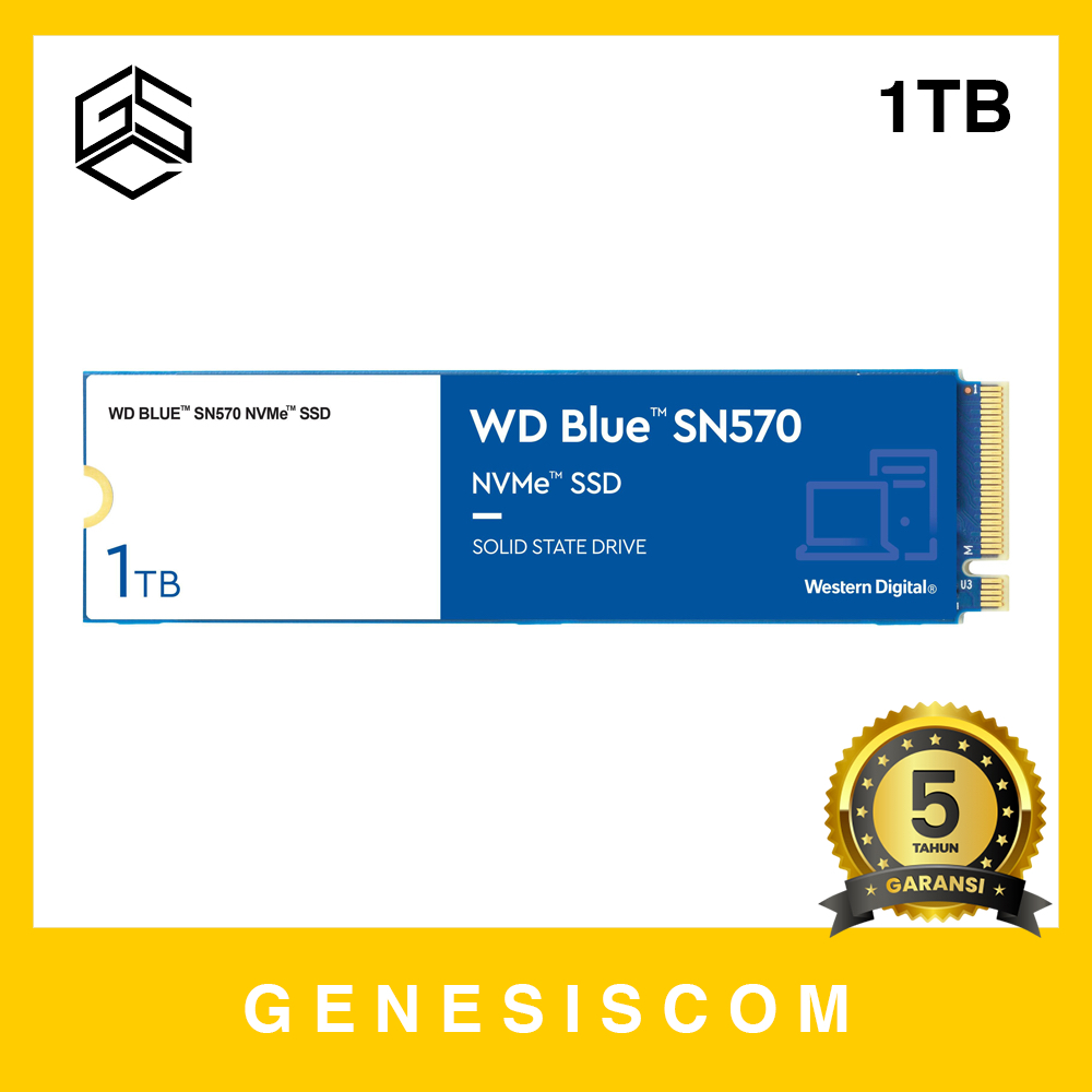 SSD WD BLUE SN570 1TB M.2 NVMe PCIe Gen3 x4 2280 WDC M2 Drive - ORI Garansi