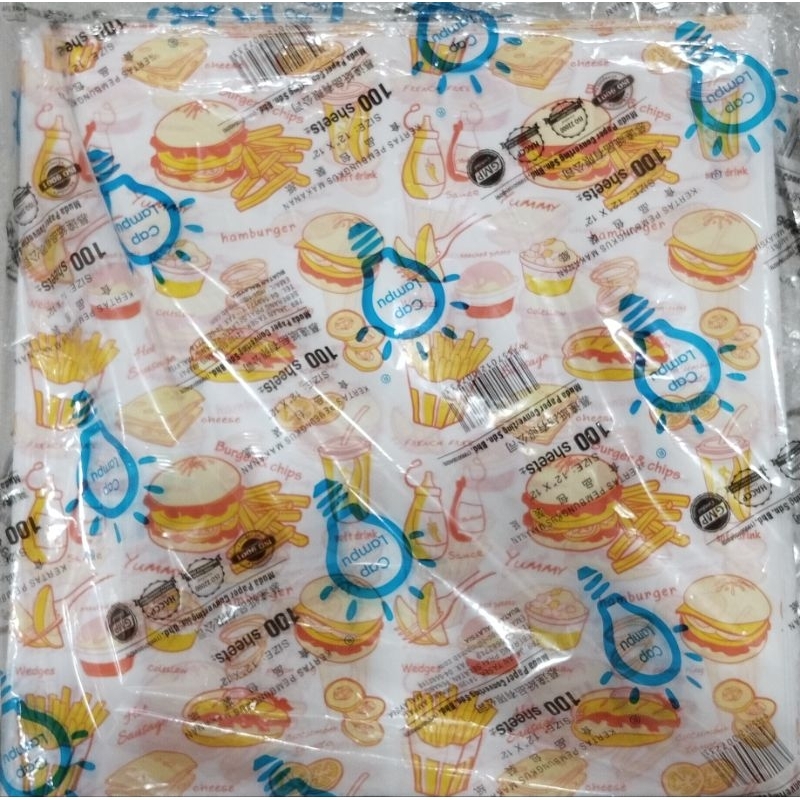 

KERTAS BURGER ISI 100LEMBAR