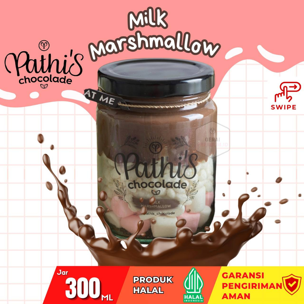 

Camilan Pathis Choco Jar Rasa Milk Marshmellow - Coklat Lumer Crunchy Rice Crispy