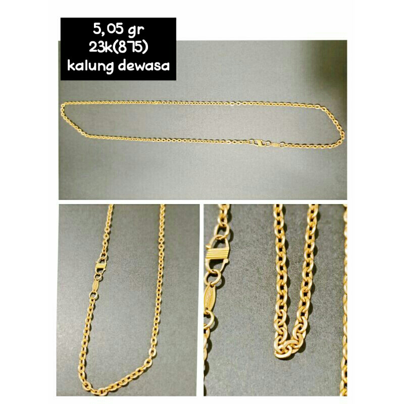 kalung polos emas23k (875)