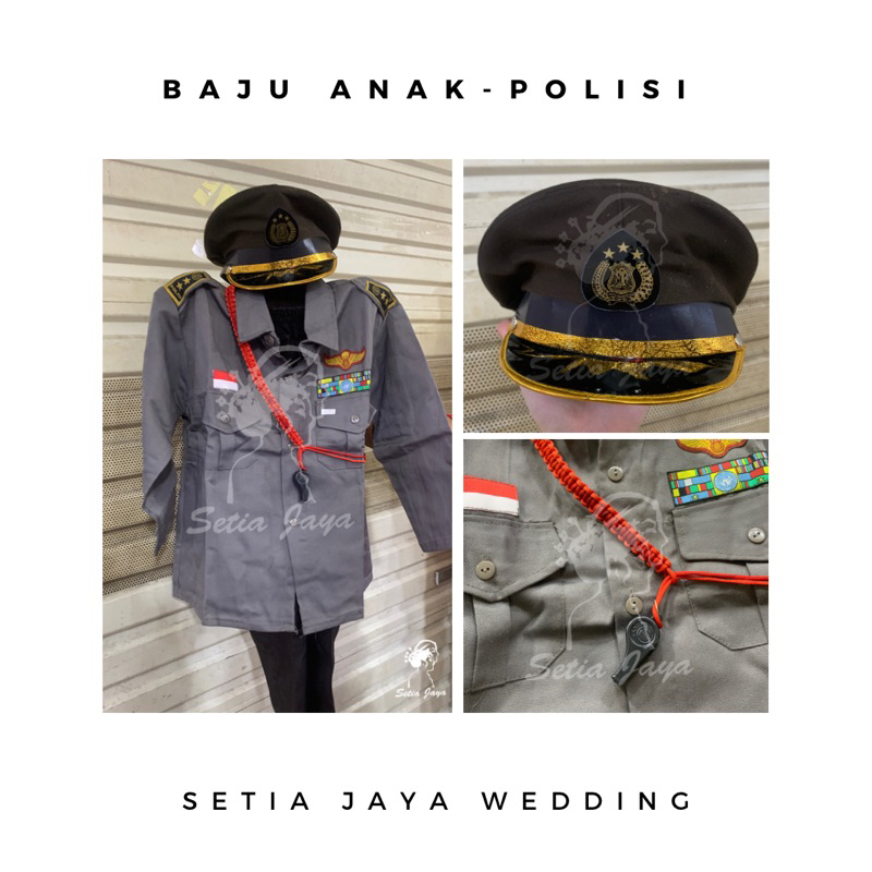 Baju Polisi Anak Laki/ Seragam Polisi Anak Laki