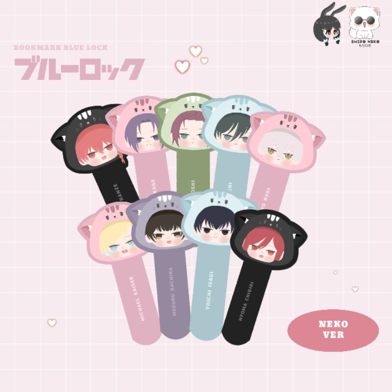 

bookmark anime blue lock neko chibi