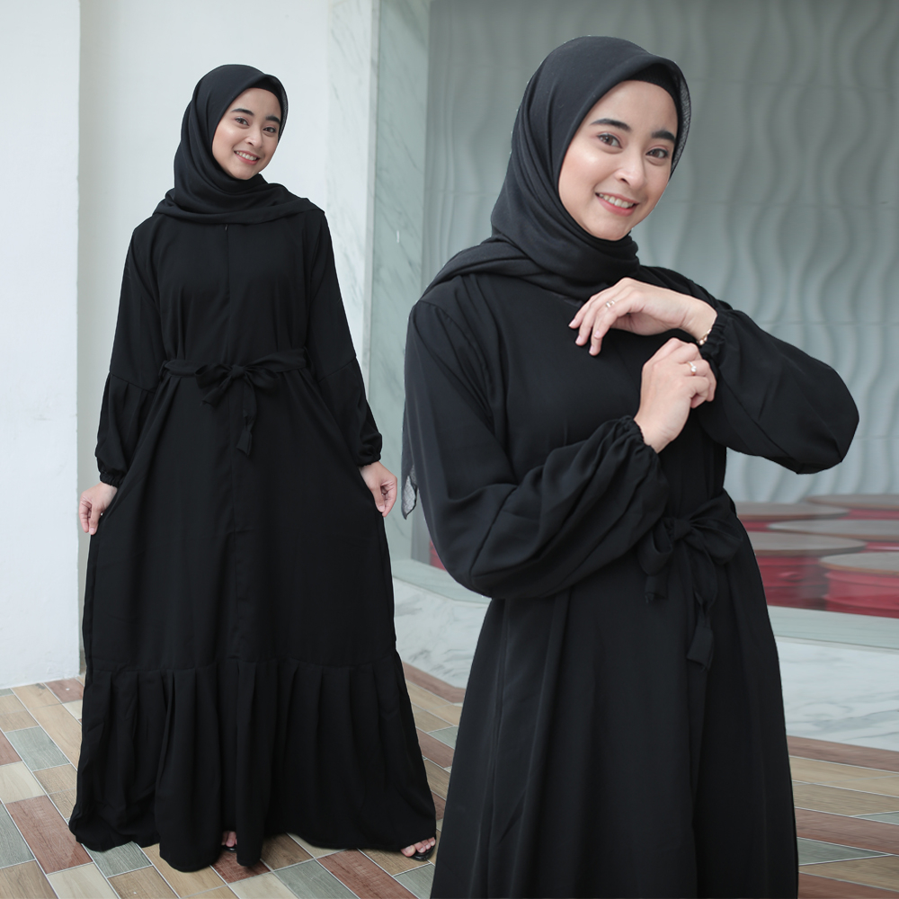 Gamis Abaya Hitam Abaya Hitam Polos Abaya Polos Abaya Hitam Jetblack Basic Abaya Polos  Gamis Abaya 