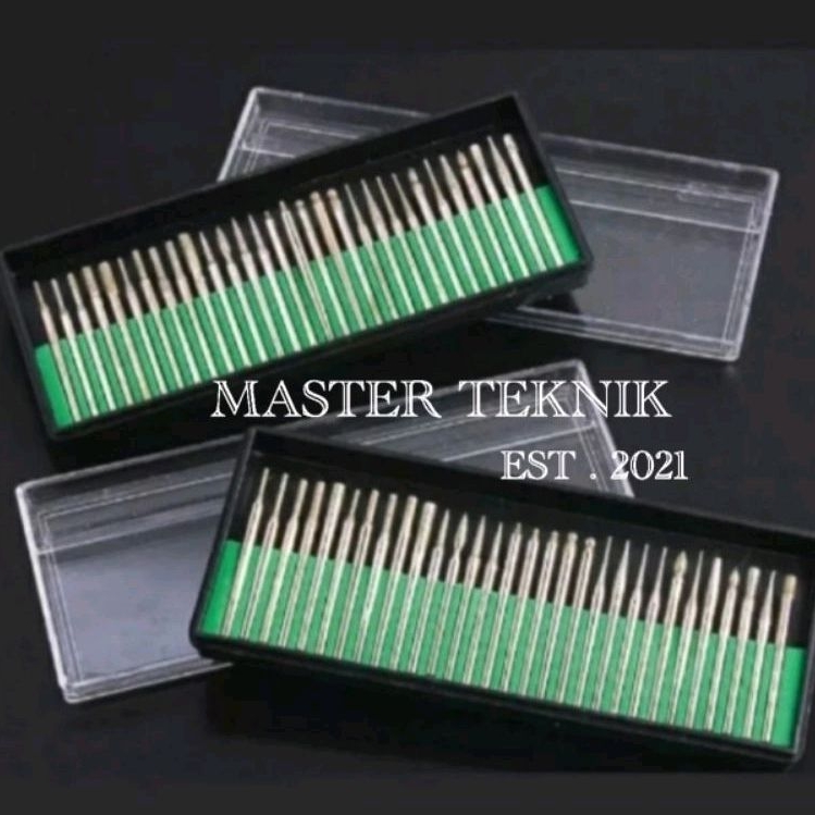 Mata Bor Batu Intan Mini Set 30 Pcs - Mata Tuner Bor ukir 3 mm