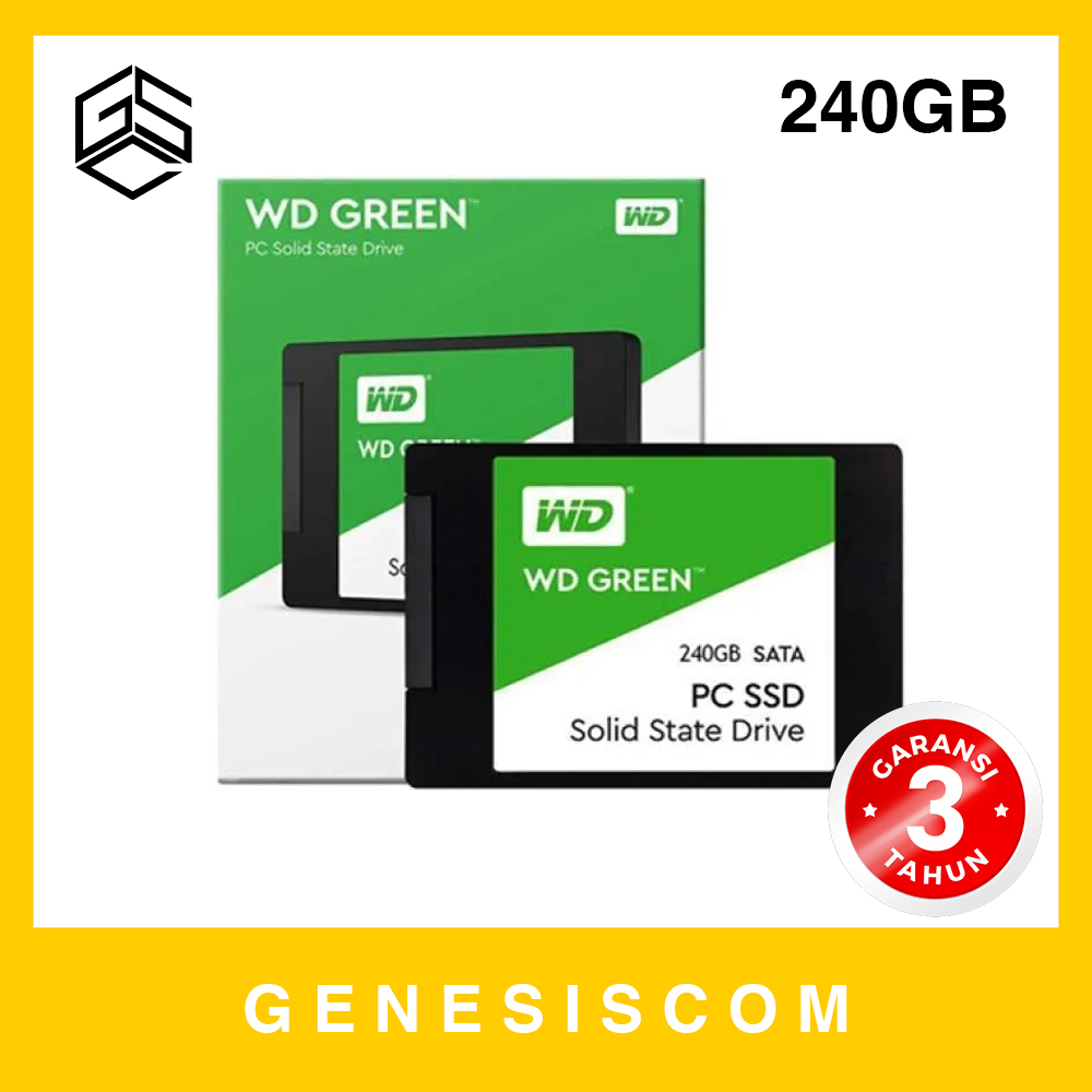 SSD WD GREEN 240GB SATA 3 III 2.5" Inch 3D NAND Drive Disk - Garansi 3 Tahun