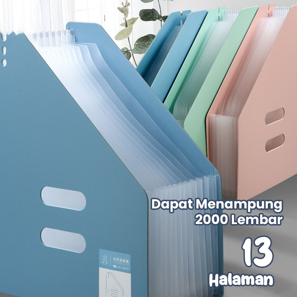 

Rhaast Tempat file Standing A4 File folder document bag/ Tas dokumen file 13 sekat RB9