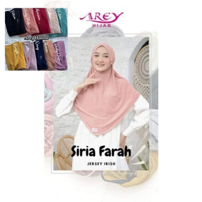 siria farah ori arey hijab / maryam jersey / jilbab maryam bahan jersey