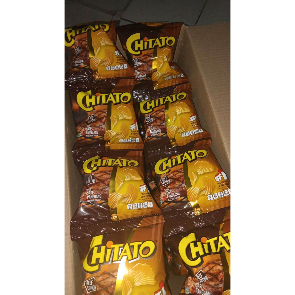 

Chitato Potato Chips Sapi Panggang 1 Renceng Isi 10 pcs @15gr