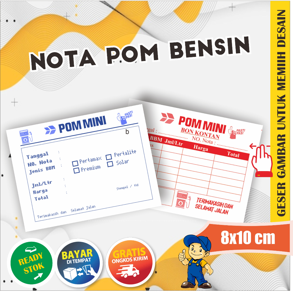 

Nota Pom Mini | Nota Pertalite Pertamax | Nota SPBU | Siap Pakai