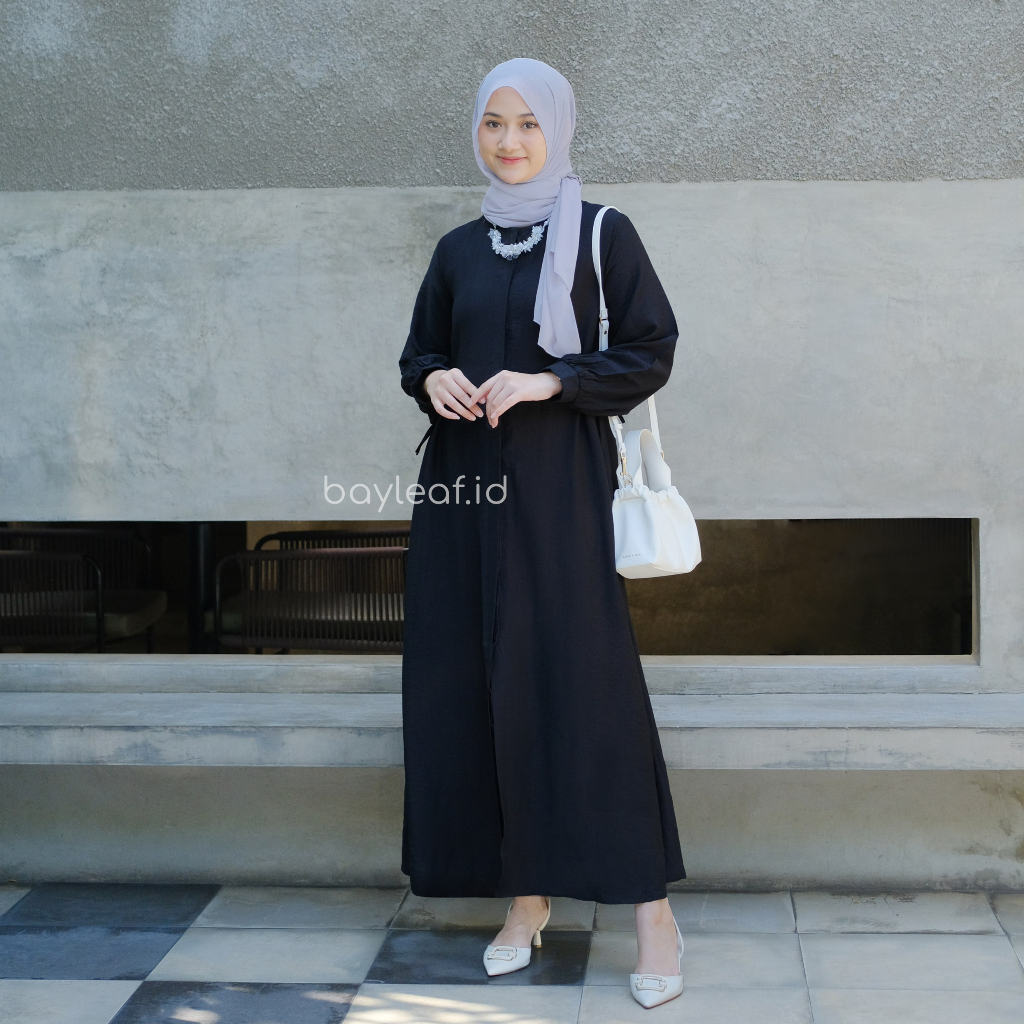 Bayleaf.id Kiyara Plain Dress Linen Big Size