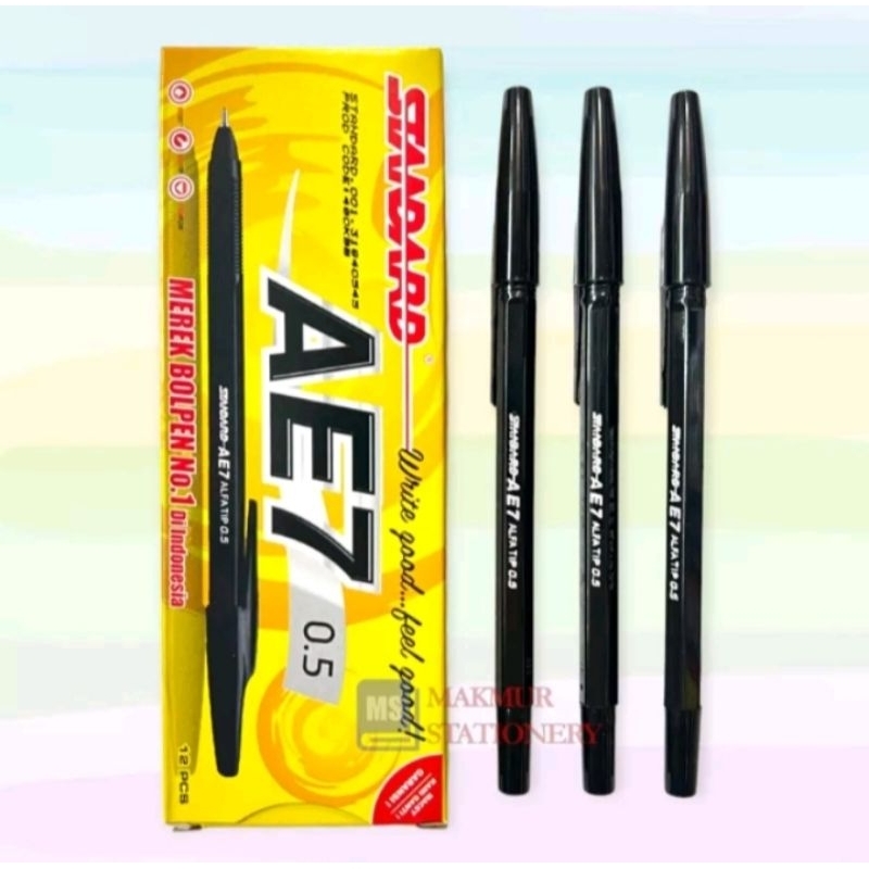 

Pulpen Ballpoin pen standart AE7 isi 12 pcs