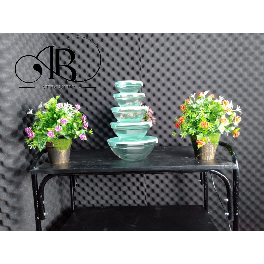 GLASS BOWL SET MANGKOK KACA 5 SUSUN  / KIM GLASS
