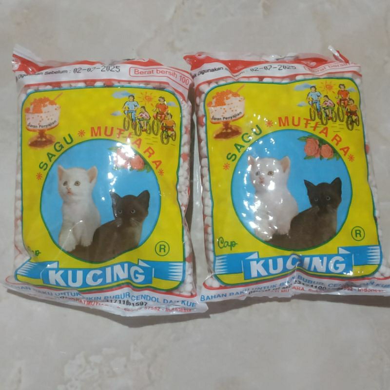 

sagu mutiara cap kucing berat 100g