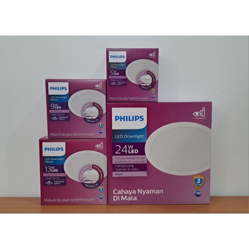 PHILIPS LED Downlight Meson 5w 9w 13w 24w -  KUNING/ 3000K