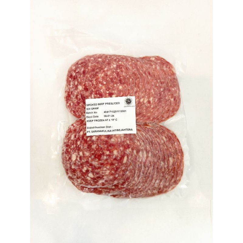 

Smoked beef presliced