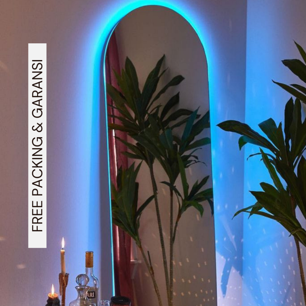 Termurah Standing Mirror Oval Frameles full body by abarrahomedecor