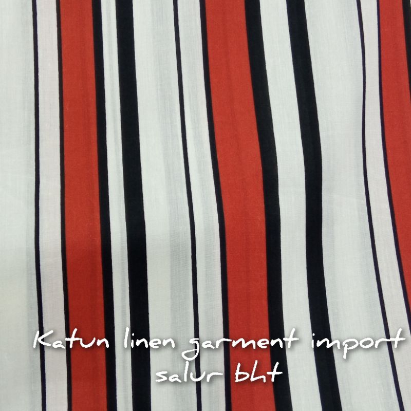 KAIN KATUN SALUR ORIGINAL GARMENT SALUR MERAH BATA