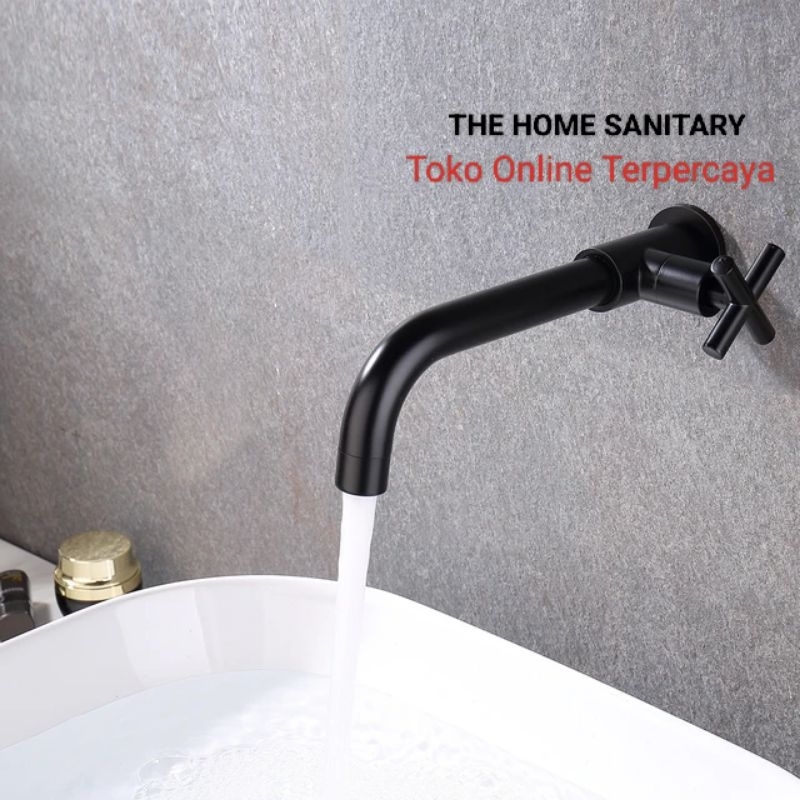 Spout kran wastafel Black Kran Wastafel Dinding