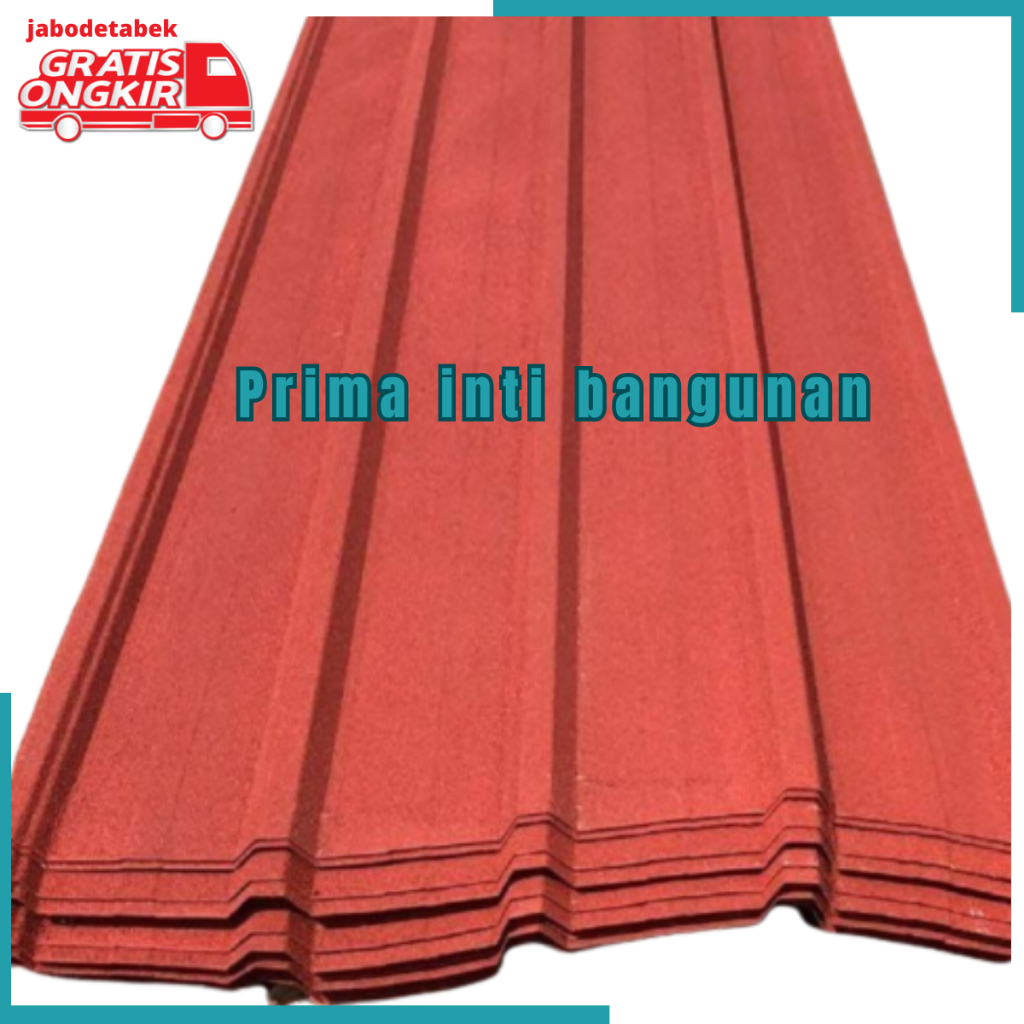 Spandek Atap Pasir Warna Merah Termurah 0.3 Hrga Per Meter (kirim faktur)