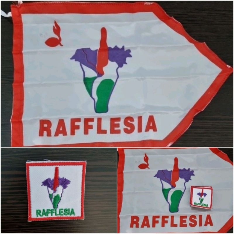 BET REGU RAFLESIA | Bet Tanda Regu Bunga | Tanda Regu Bordir Gambar Bunga | Badge Pramuka