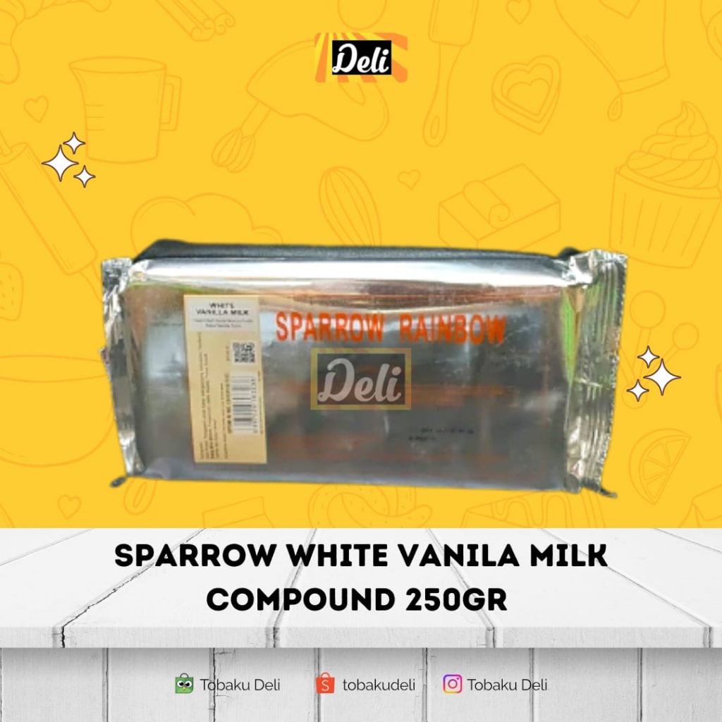 

Sparrow White Vanilla Milk Compound Coklat Batang Balok Coklat Leleh Cair Rasa Susu Vanila 250gr