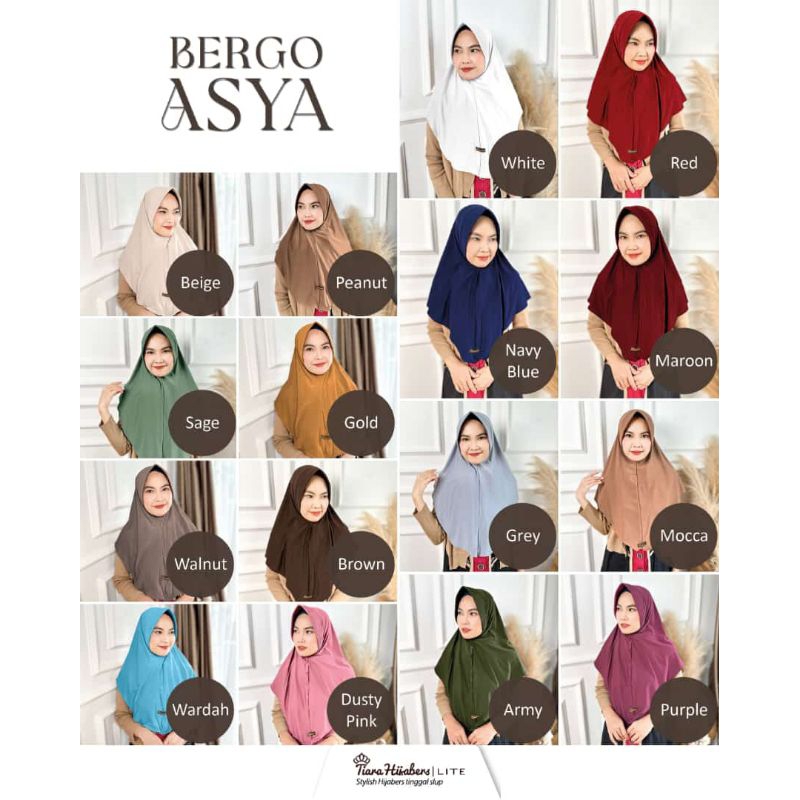 Bergo Hijab instan Asya Tiara hijabers Lite