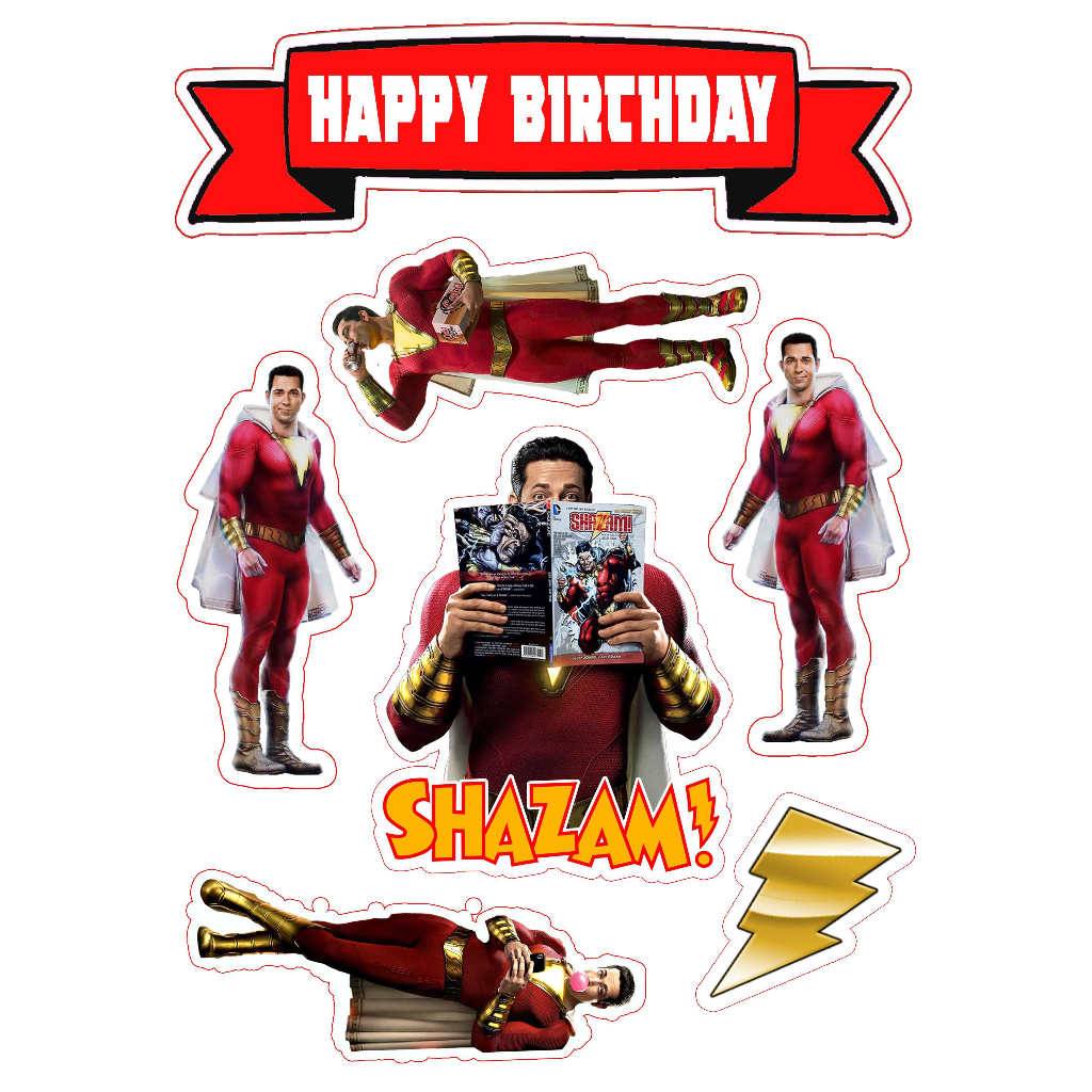 

TOPPER CAKE CUSTOM TOPPER ULANG TAHUN TOPPER ULTAH / HIASAN KUE SHAZAM