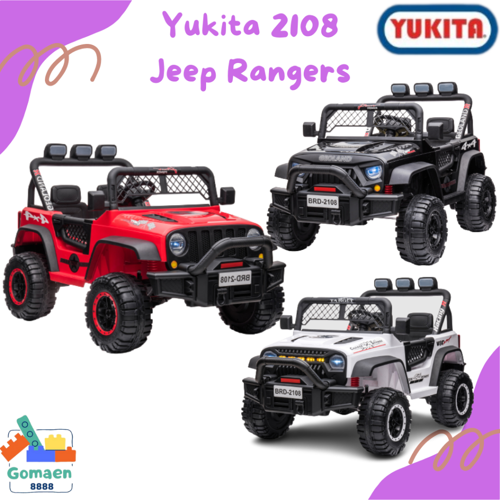 MAINAN AKI REMOTE YUKITA 2108 JEEP RANGERS - MERAH