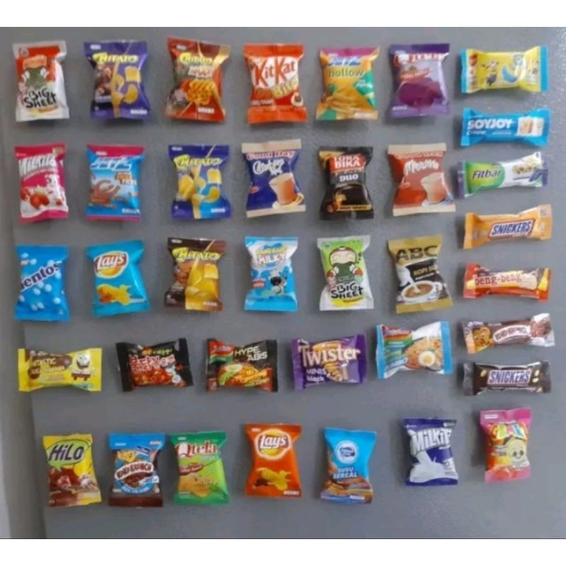 100 pcs Magnet kulkas miniatur Snack