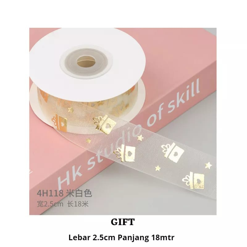 

V - PITA RIBBON ORGANZA - PITA SANTIN TRANSPARAN / PITA GIFT LOVE IS ETERNAL