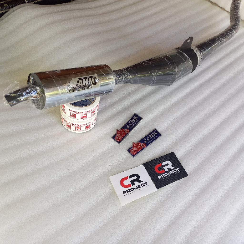 Knalpot 2 tak ahm yypang Yamaha F1zr fizr Standard Racing plat galvanis premium knalpot chrome