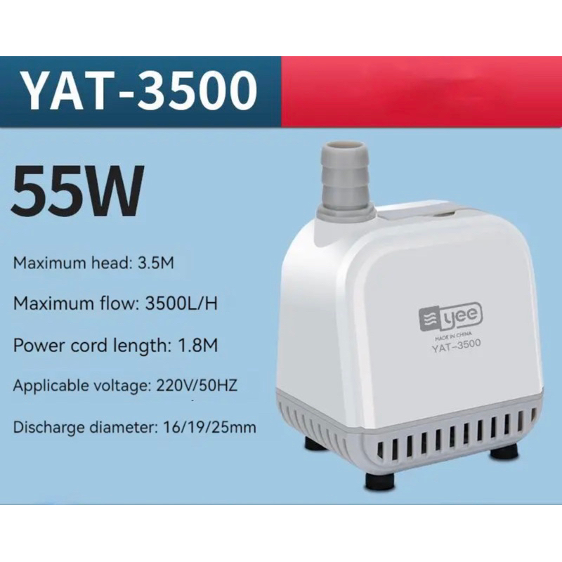 Yee YAT-3500 Pompa Akuarium Ikan Pump Silent Bottom Aquarium Suction Water Exchanger Circulation Fis