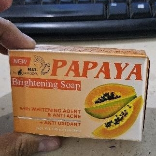 PCS - PAPAYA BRIGHTENING SOAP / SABUN MANDI PENCERAH KULIT 020595 -  LIVE SABUN