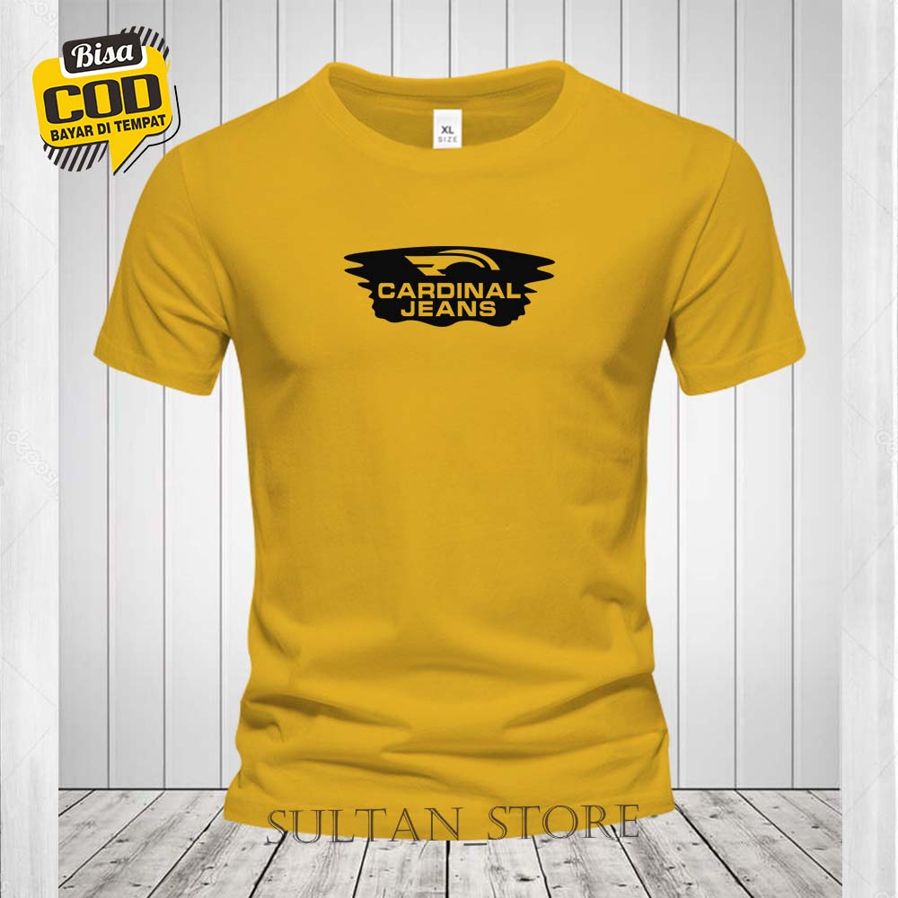 Baju Kaos Pria Lengan Pendek / Baju Kaos Cardinal Jeans Blok Hitam / Shirt Distro Premium Quality.