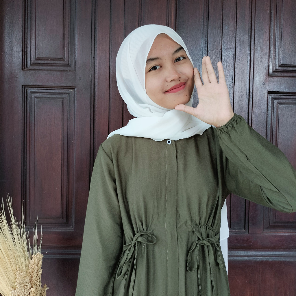 Gamis Anak Perempuan Usia 10 - 12 Tahun / Gamis Anak Tanggung Polo Linen