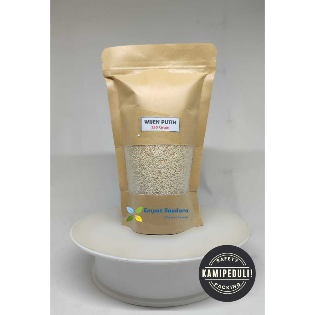 

WIJEN PUTIH KUALITAS BAGUS - WHITE SESAME SEEDS - KEMASAN 250 GR