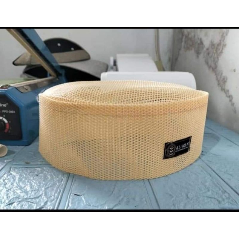 peci songkok jaring korea/peci jaring kaku crem