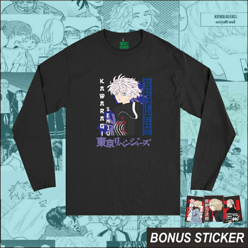 Kaos Kawaragi Senju Tokyo Revengers Anime Manga Jepang Lengan Panjang