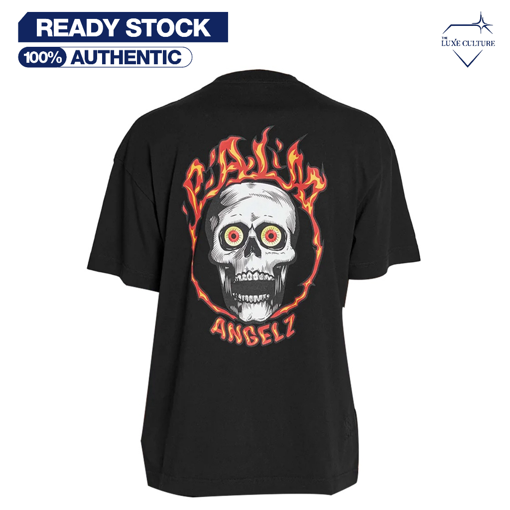 Palm Angels Skull Flame Black / Kaos Branded Original
