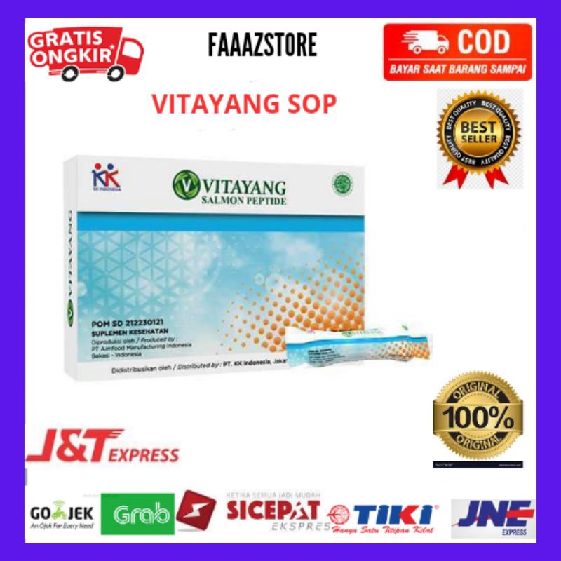 Vitayang SOP Salmon Ovary Peptide Sertifikat Jepang(15 sacset @ 3 gr)