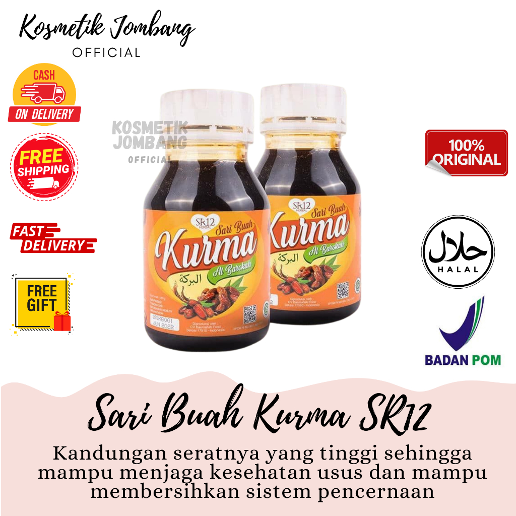 

[FREE GIFT] SR12 Sari Buah Kurma / Sari Buah Kurma / Sari Kurma SR12 / SR12 / Sari Kurma Asli / penambah sel darah merah / obat anemia / obat demam berdarah