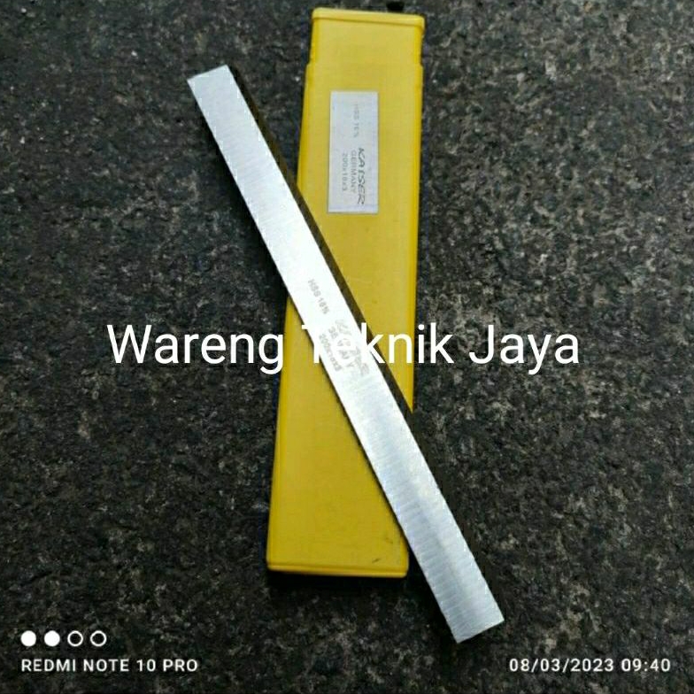 HSS Kaiser Mata Pisau Planer Duduk 200 × 18 × 3 Mm Pisau Serut Jointer