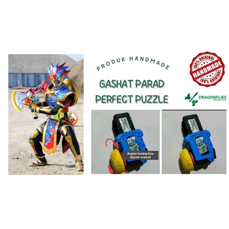 Gashat Parad Gear dual Perfect puzzle Custom Bahan Busa hati