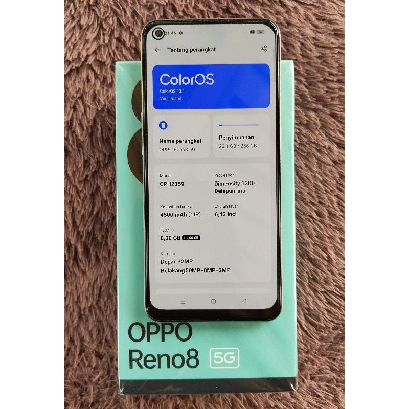 Oppo Reno 8 5G Ram 8/256gb