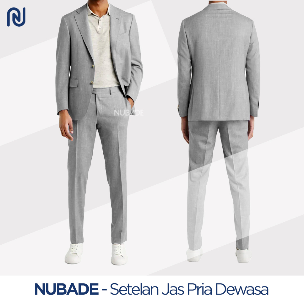 Nubade - 1 Set Jas Pernikahan Pengantin Pria Slim Fit