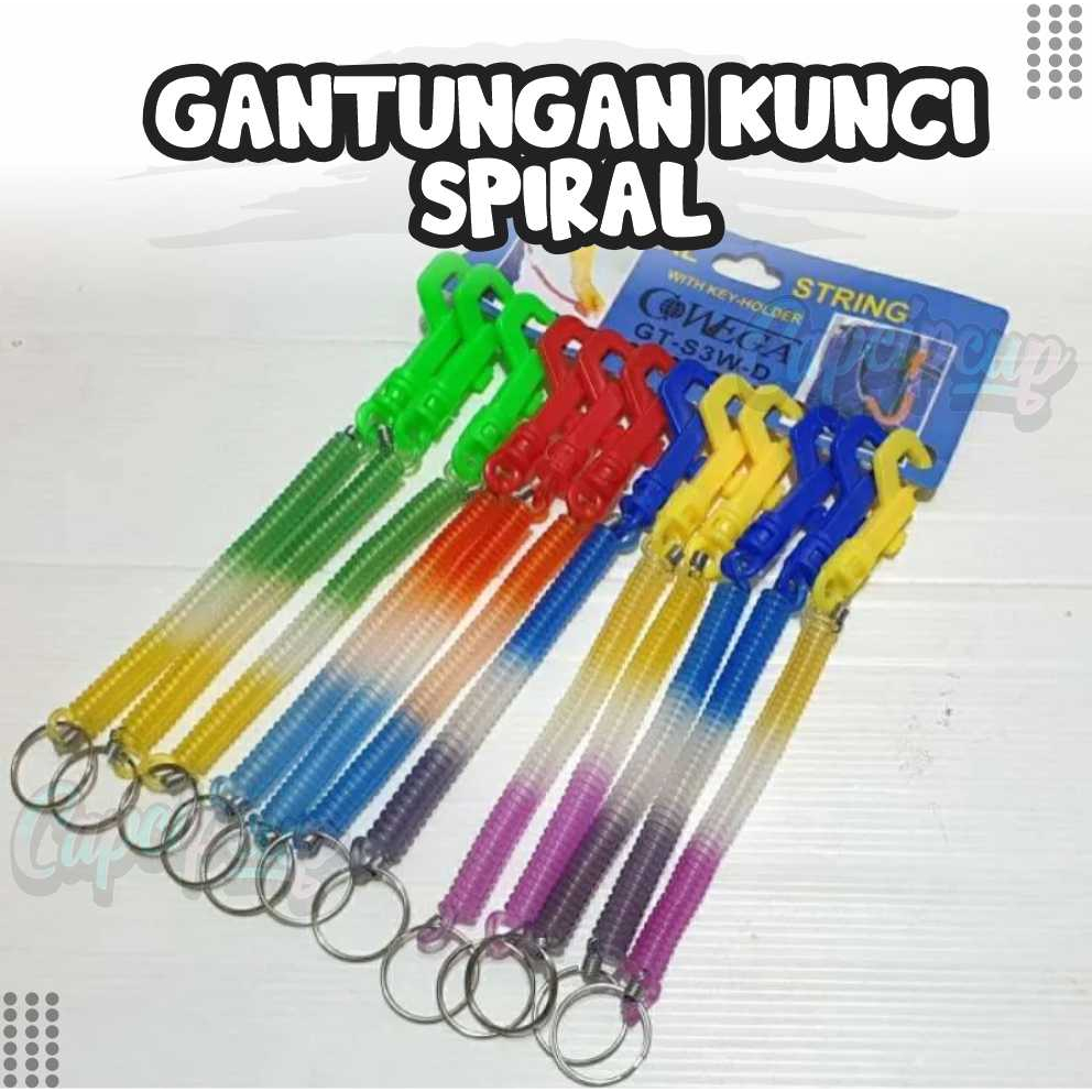 Gantungan Kunci Motor Spiral Anti Hilang Tali Per Elastis Gantungan Kunci Serbaguna Trendy CAPCIPCUP